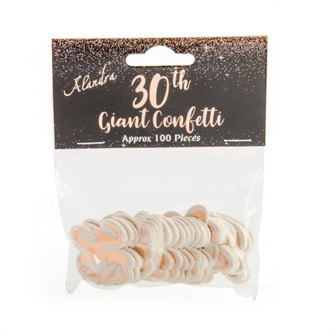Darrahopens Occasions > Party & Birthday Novelties 30th Rose Gold Giant Confetti (100 pcs)