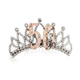 Darrahopens Occasions > Party & Birthday Novelties 50th Rose Gold and Silver Tiara