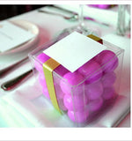 Darrahopens Occasions > Wedding Accessories 10 Pack of 5cm Clear PVC Plastic Folding Packaging Small rectangle/square Boxes for Wedding Jewelry Gift Party Favor Model Candy Chocolate Soap Box