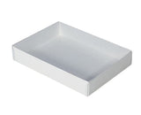Darrahopens Occasions > Wedding Accessories 100 Pack of White Card Box - Clear Slide On Lid - 30 x 20 x 8cm -  Large Beauty Product Gift Giving Hamper Tray Merch Fashion Cake Sweets Xmas