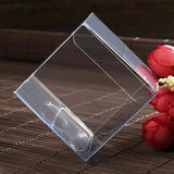 Darrahopens Occasions > Wedding Accessories 50 Pack of 10cm Square Cube PVC Box -  Product Showcase Clear Plastic Shop Display Storage Packaging Box