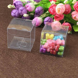 Darrahopens Occasions > Wedding Accessories 50 PVC Clear Transparent Macaron Square Cube Boxes For Wedding Favour Gift Candy