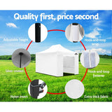 darrahopens Occasions > Wedding Accessories Instahut Gazebo Pop Up Marquee 3x4.5m Folding Wedding Tent Gazebos Shade White