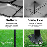darrahopens Occasions > Wedding Accessories Instahut Gazebo Pop Up Marquee 3x6m Folding Wedding Tent Gazebos Shade White