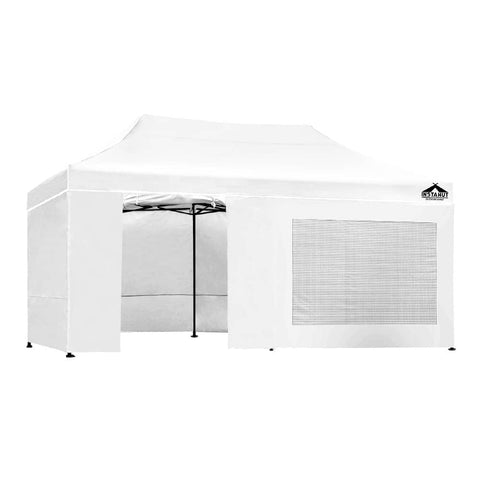 darrahopens Occasions > Wedding Accessories Instahut Gazebo Pop Up Marquee 3x6m Folding Wedding Tent Gazebos Shade White