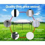 darrahopens Occasions > Wedding Accessories Instahut Gazebo Pop Up Marquee 3x6m Outdoor Tent Folding Wedding Gazebos White