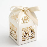 Darrahopens Occasions > Wedding Accessories Ivory Dove Bird Heart Wedding Engagement Bomboniere Favor Lolly Gift Card Box - 10 Pack