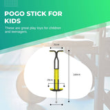 Darrahopens Outdoor Black and Yellow Pogo Stick - Adult + Childrens Large Jumping Jackhammer Toy