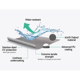 darrahopens Outdoor > Boating 14 - 16 foot Waterproof Boat Cover - Grey