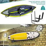 darrahopens Outdoor > Boating 2Pcs Kayak Wall Rack Carrier Canoe Paddle Surfboard Holder Wall Mount Shelf