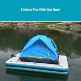 darrahopens Outdoor > Boating Inflatable Floating Fishing Dock Platform For Adults And Children - Plus Version