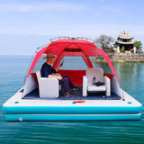 darrahopens Outdoor > Boating Inflatable Floating Fishing Dock Platform For Adults And Children - Plus Version