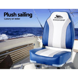 darrahopens Outdoor > Boating Seamanship 2X Folding Boat Seats Seat Marine Seating Set All Weather Swivels
