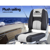 darrahopens Outdoor > Boating Seamanship 2X Folding Boat Seats Seat Marine Seating Set Swivels All Weather
