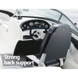 darrahopens Outdoor > Boating Seamanship Set of 2 Folding Swivel Boat Seats - Grey & Black