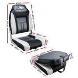 darrahopens Outdoor > Boating Seamanship Set of 2 Folding Swivel Boat Seats - Grey & Black