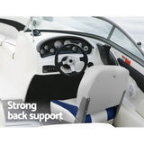 darrahopens Outdoor > Boating Seamanship Set of 2 Folding Swivel Boat Seats - Grey & Blue
