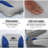 darrahopens Outdoor > Boating Seamanship Set of 2 Folding Swivel Boat Seats - Grey & Blue