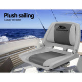 darrahopens Outdoor > Boating Seamanship Set of 2 Folding Swivel Boat Seats - Grey & Charcoal