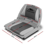 darrahopens Outdoor > Boating Seamanship Set of 2 Folding Swivel Boat Seats - Grey & Charcoal
