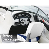 darrahopens Outdoor > Boating Seamanship Set of 2 Folding Swivel Boat Seats - White & Blue