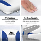 darrahopens Outdoor > Boating Seamanship Set of 2 Folding Swivel Boat Seats - White & Blue