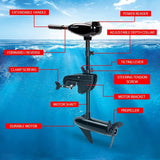 darrahopens Outdoor > Boating Striker 90LBS Electric Trolling Motor Inflatable Boat Outboard Fishing Marine