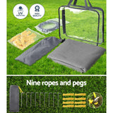 darrahopens Outdoor > Camping 3.7M Caravan Privacy Screens 1.95m Roll Out Awning End Wall Side Sun Shade
