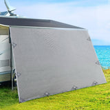 darrahopens Outdoor > Camping 4.6M Caravan Privacy Screens 1.95m Roll Out Awning End Wall Side Sun Shade