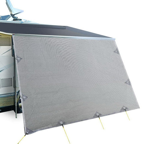 darrahopens Outdoor > Camping 4.6M Caravan Privacy Screens 1.95m Roll Out Awning End Wall Side Sun Shade