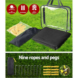 darrahopens Outdoor > Camping Black Caravan Privacy Screen 1.95 x 2.2M End Wall or Side Sun Shade Roll Out