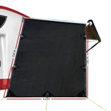 darrahopens Outdoor > Camping Black Caravan Privacy Screen 1.95 x 2.2M End Wall or Side Sun Shade Roll Out