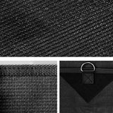 darrahopens Outdoor > Camping Black Caravan Privacy Screen 1.95 x 2.2M End Wall or Side Sun Shade Roll Out