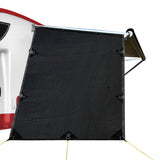 darrahopens Outdoor > Camping Black Caravan Privacy Screen 1.95 x 2.2M End Wall or Side Sun Shade Roll Out