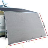 darrahopens Outdoor > Camping Caravan Privacy Screens Roll Out Awning 4.3X1.95M End Wall Side Sun Shade Screen