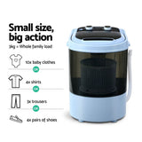 darrahopens Outdoor > Camping Devanti 3KG Mini Portable Washing Machine Shoes Wash Top Load Spin Camp Caravan