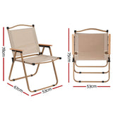 Darrahopens Outdoor > Camping Gardeon Outdoor Camping Chairs Portable Folding Beach Chair Patio Furniture
