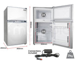 Darrahopens Outdoor > Camping GECKO 95L Portable Fridge Freezer Camping Motorhome Caravan Upright Fridges 12V/24V/240V, Silver