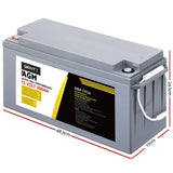darrahopens Outdoor > Camping Giantz 200Ah Deep Cycle Battery 12V AGM Marine Sealed Power Portable Box Solar Caravan Camping
