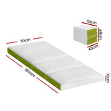 Darrahopens Outdoor > Camping Giselle Bedding Foldable Mattress 4-FOLD Folding Bed Mat Camping Single Green