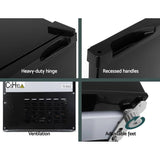 darrahopens Outdoor > Camping Glacio 95L Portable Fridge Bar Freezer Cooler Upright 12V/24V/240V Caravan 4WD Car Camping Black