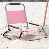 Darrahopens Outdoor > Camping Havana Outdoors Beach Chair 2 Pack Folding Portable Summer Camping Outdoors - Dusty Rose