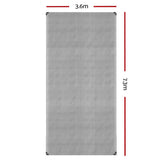 darrahopens Outdoor > Camping Instahut 3.6x7.3m Tarp Camping Tarps Poly Tarpaulin Heavy Duty Cover 180gsm Silver