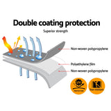 darrahopens Outdoor > Camping Instahut 3x4.5m Tarp Camping Tarps Poly Tarpaulin Heavy Duty Cover 180gsm Silver