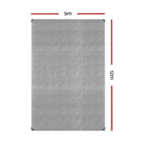 darrahopens Outdoor > Camping Instahut 9x12m Tarp Camping Tarps Poly Tarpaulin Heavy Duty Cover 180gsm Silver