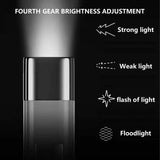 Darrahopens Outdoor > Camping Mountgear Rechargeable Portable Flashlight with Side Light Outdoor Cycling ABS Flashlight