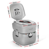 darrahopens Outdoor > Camping Outdoor Portable Camping Toilet 22L