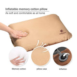 darrahopens Outdoor > Camping Self Inflating Camping Pillow with Ergonomic 3D Support - Gold