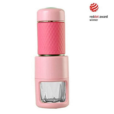 darrahopens Outdoor > Camping STARESSO Coffee Maker Red Dot Award Winner Portable Espresso Cappuccino Quick Cold Brew Manual Coffee Maker Machines All in One - Pink