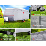 darrahopens Outdoor > Camping Weisshorn 20-22ft Caravan Cover Campervan 4 Layer UV Water Resistant